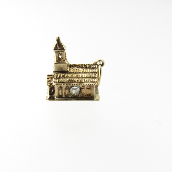 Vintage 14 Karat Yellow Gold Church/Chapel Charm #5052 - Picture 2 of 10